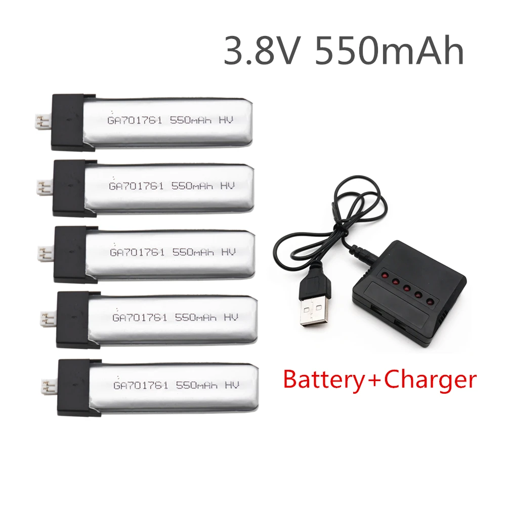 

Литий-полимерный аккумулятор 550 мАч 3,8 в LiHV с зарядным устройством PH2.0, штекер для крошечного индуктивного дрона 8X TINY7 B06 Beta75 URUAV