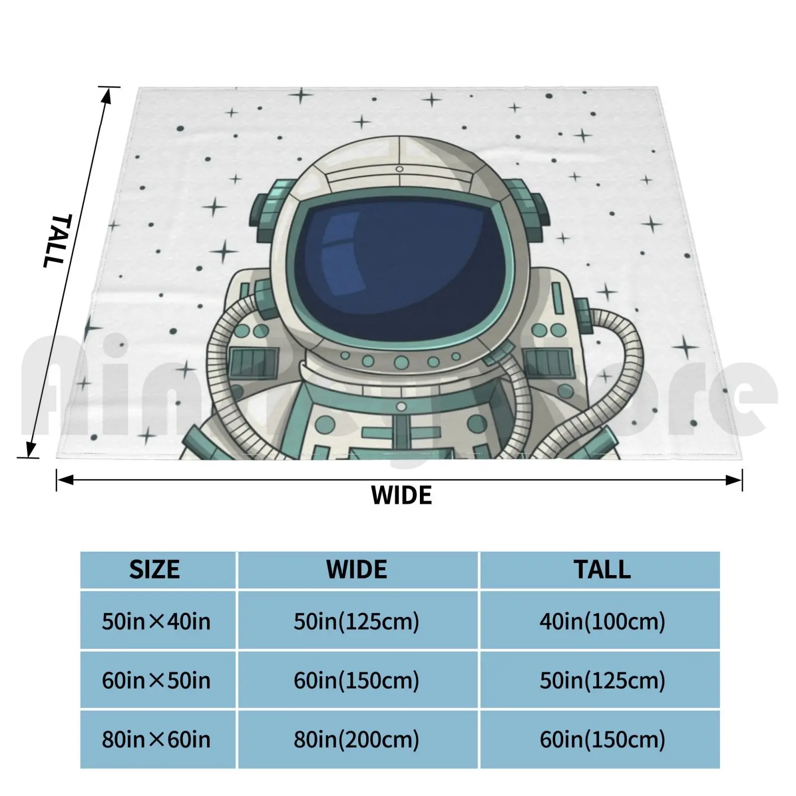 Одеяло космонавта супер мягкое теплое легкое тонкое звездное космонавт звезды