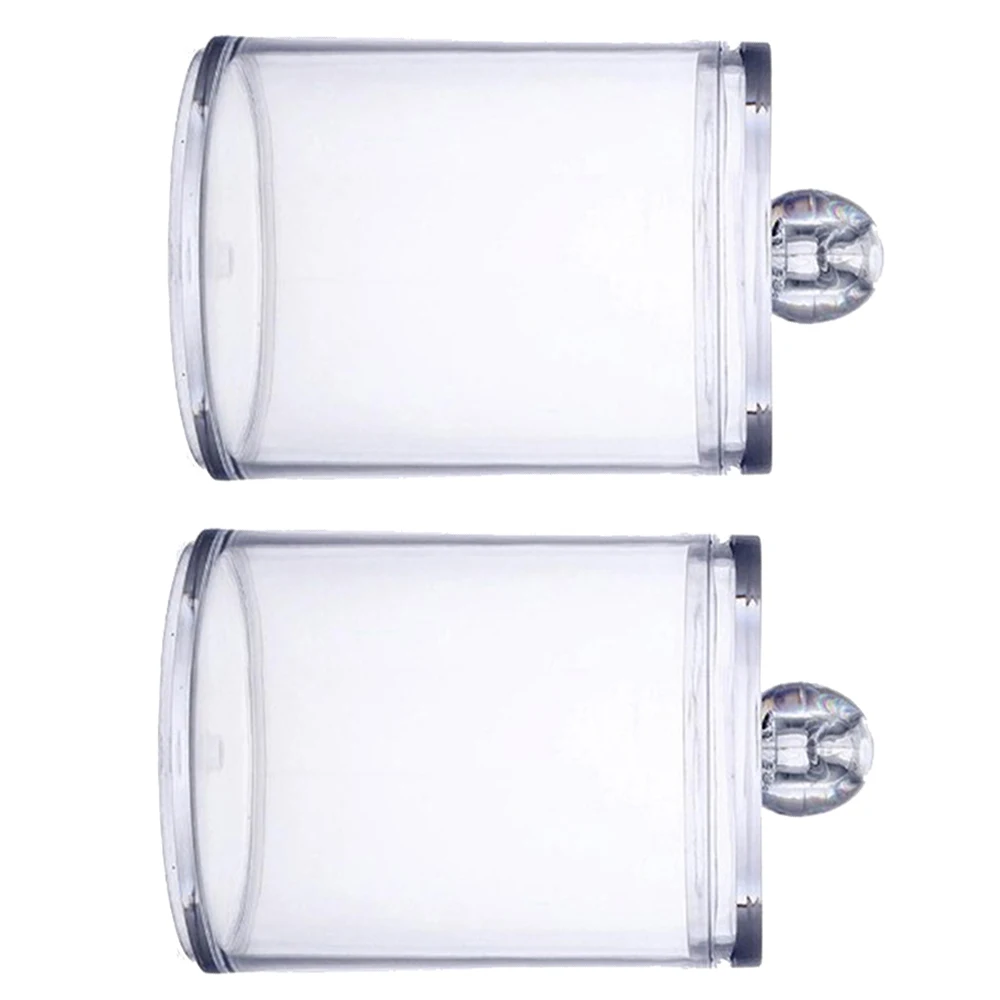 2 Pcs Cotton Pad Container Multifunctional Cosmetic Holder Transparent Bottle Plastic Box Bathroom Supplies | Красота и здоровье