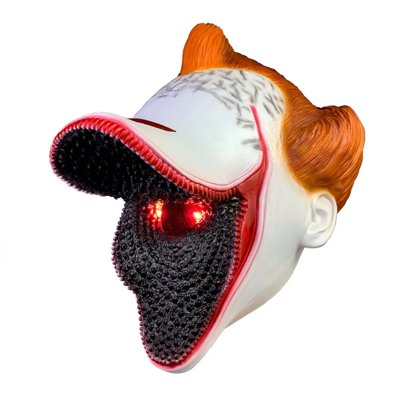 Тип каннибал Клоун Маска фильм It Chapter 2 Pennywise Клоун Маска с большим ртом светодиодный латекс страшные костюмы на Хэллоуин