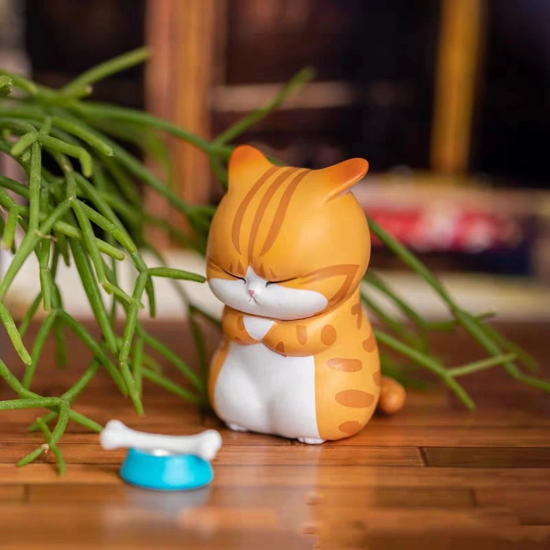 Кавайная модель кошки аниме милая имитация фигурка украшение для дома экшн