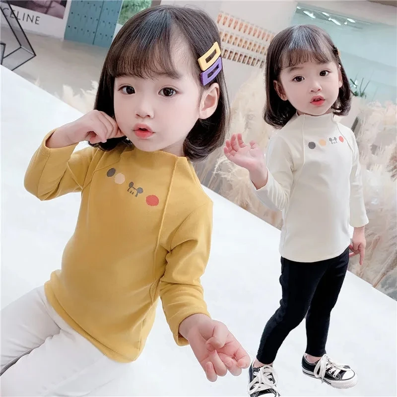 

Girls spring autumn cotton bottomed shirts baby kids girls children's top new long sleeve Pullover cotton T-shirt fashion P4 272