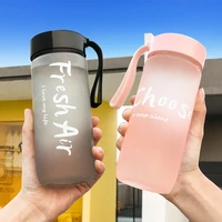 plastic sport water bottle large capacity outdoor bpa free creative frosted childrens fall proof student cups for water