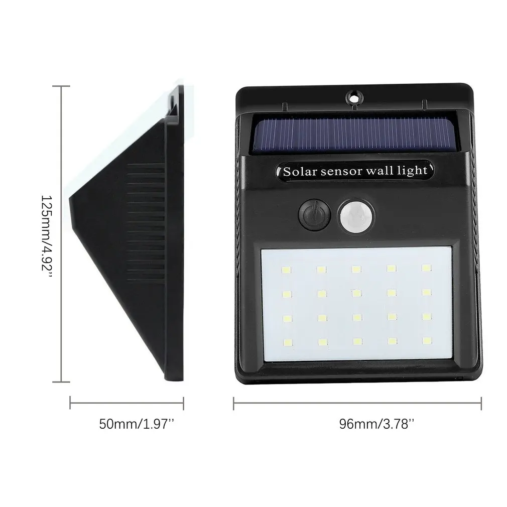 

LED Light Waterproofx 20 LED Solar Sensor Light Motion Sensor Wall Light Outdoor Garden Yard Streets Lamp Energy Saving Hanging