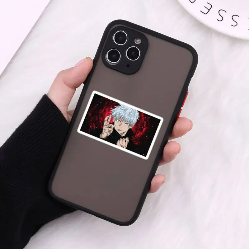 

Hot Anime Jujutsu Kaisen Phone Case Matte Transparent for iPhone 7 8 11 12 s mini pro X XS XR MAX Plus cover funda