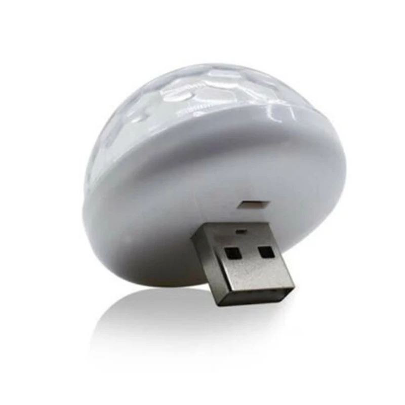 Новый мини светодиодный USB автомобильный атмосферный светильник RGB цветная