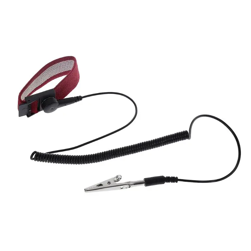 Антистатический ремешок на запястье полоса разряда регулируемый браслет