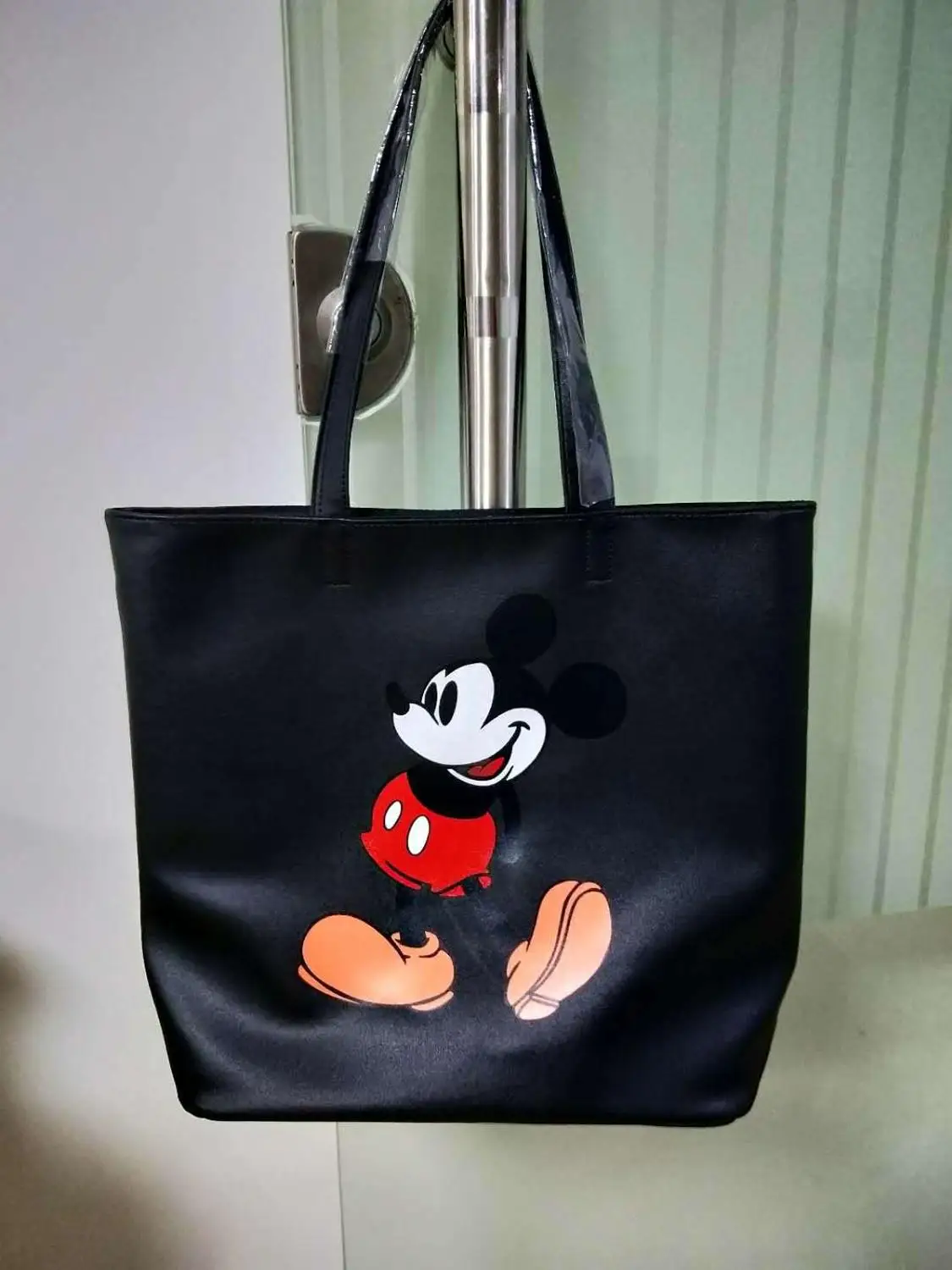 Disney Микки Маус мультфильм большой емкости сумка через плечо шоппер Леди Сумочка для женщин шоппинг Досуг модный ранец - Цвет: 4