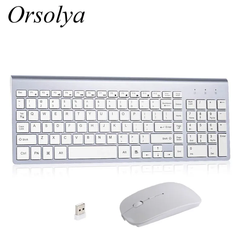Комбинированная беспроводная клавиатура и мышь полноразмерный USB разъем 2 4G
