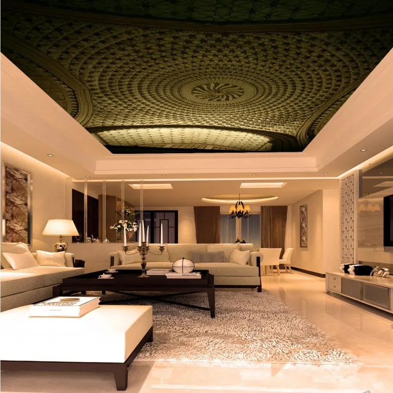 

Прямая поставка пользовательские фото обои роторная мусульманская мечеть росписи гостиной потолок пользовательский фон настенный зал рес...