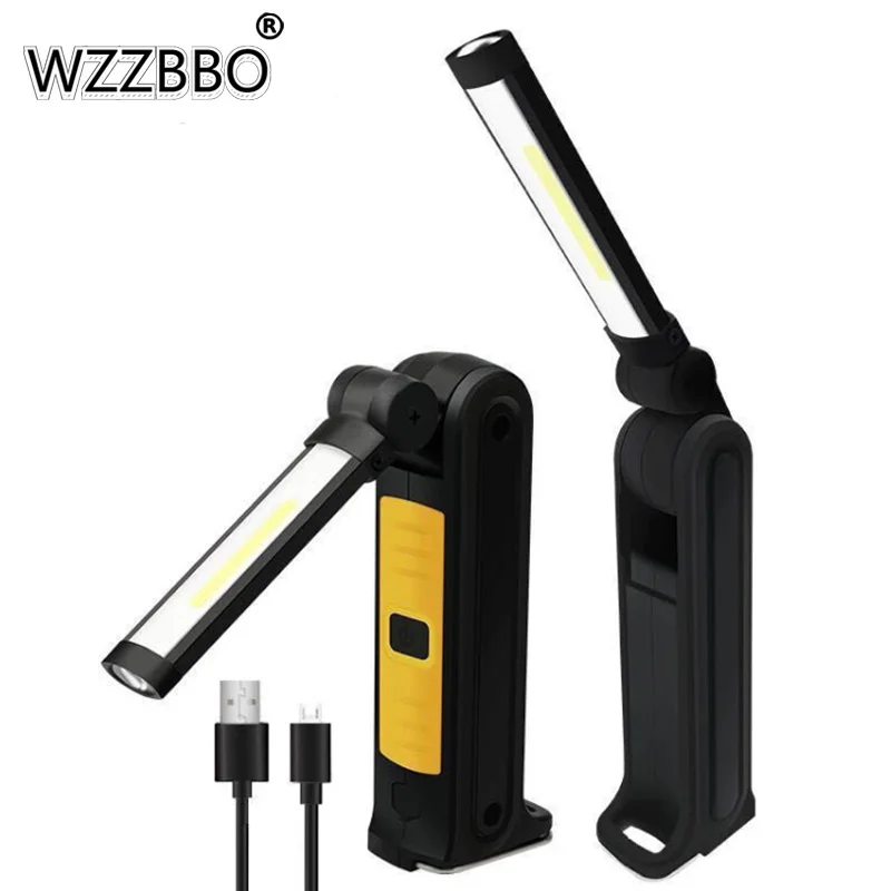 

360 градусов складной USB Перезаряжаемый COB рабочий светильник, светодиодный фонасветильник для экстренного освесветильник, свет для осмотра