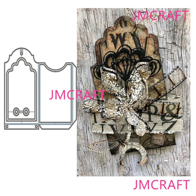 

JMCRAFT 2021 New Lace Greeting Card #12 Metal Cutting Dies 3D DIY Scrapbook Handmade Paper Craft Metal Steel Template Dies