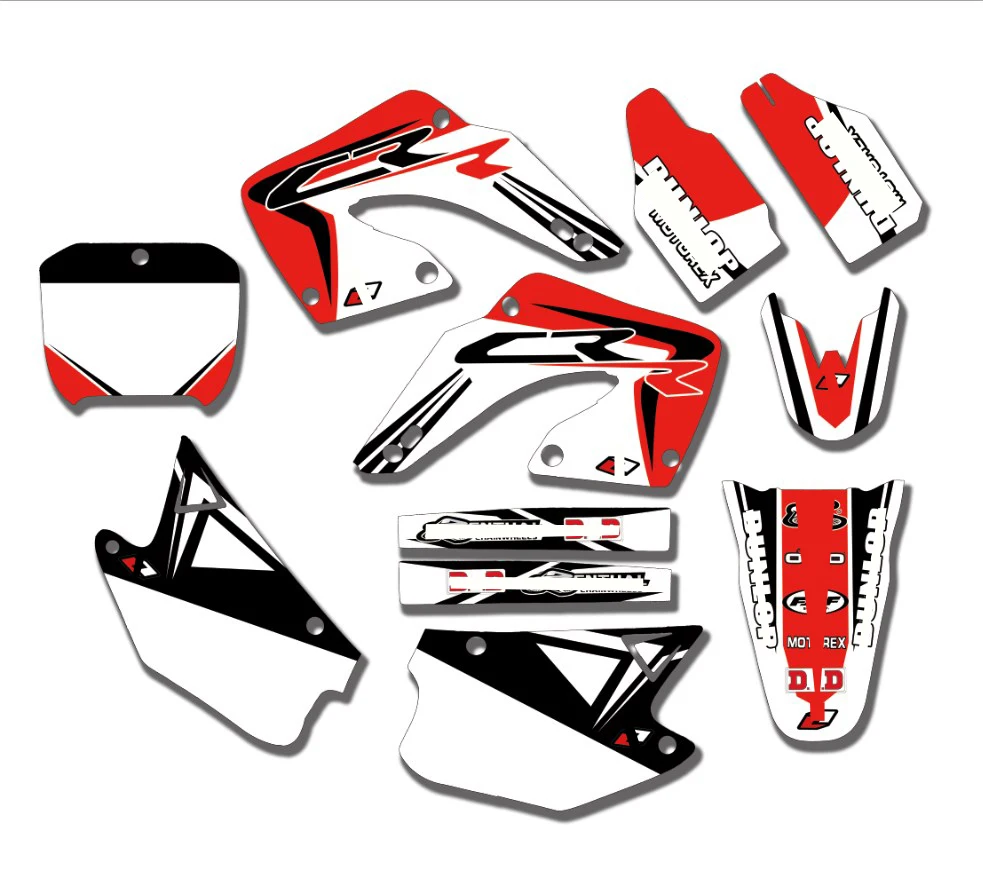 Мотоциклетные графические наклейки для Honda CR125 CR125R CR250 CR250R 2000 2001 CR 125 250 125R 250R с индивидуальным номером