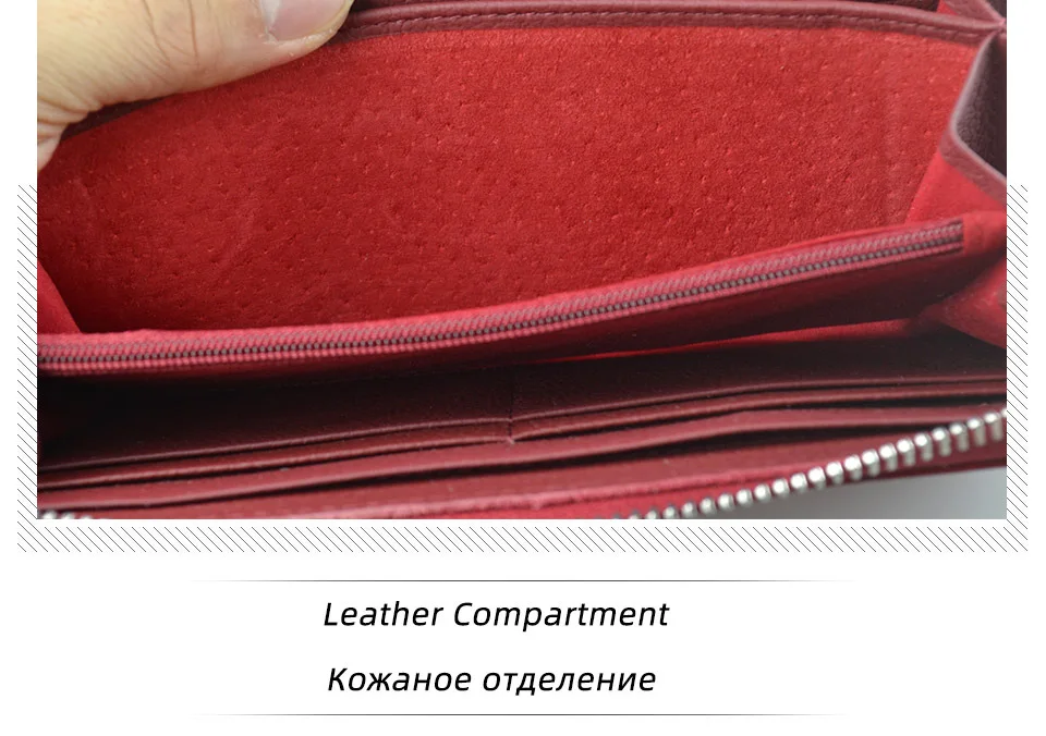 HH Женский кошелек из натуральной кожи, женские кошельки, Дамский Длинный кошелек, клатч с ручкой, кошельки для телефона, дизайн, длинный Браслет, клатч