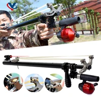 telescopic fishing slingshot black straight rod high power precision laser catapult outdoor hunting shooting fish accessories