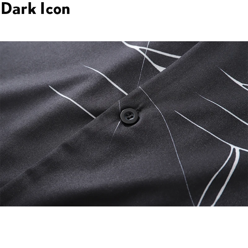 Dark Icon Spider Printed Street Shirts Men Summer Loose Men's Shirt Streetwear for Man | Мужская одежда