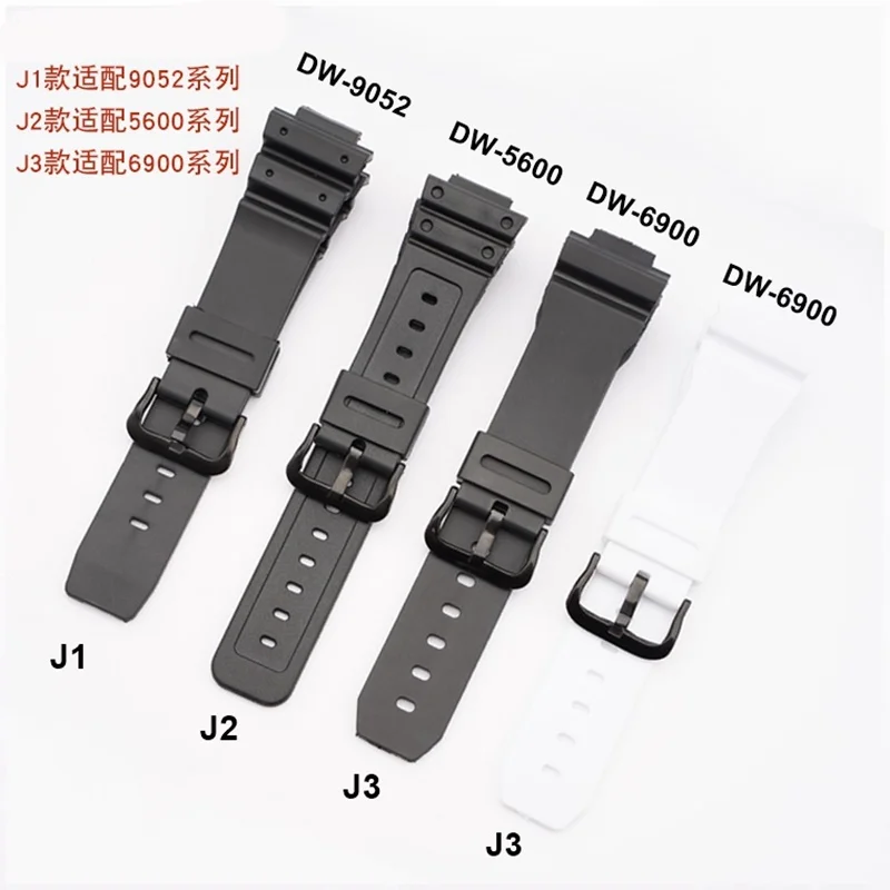 Silicone Wrist Watch Strap For Casio G-shock DW5600 DW9052 DW6900 Sport Waterproof Sweatproof Replacement Bracelet Watchband