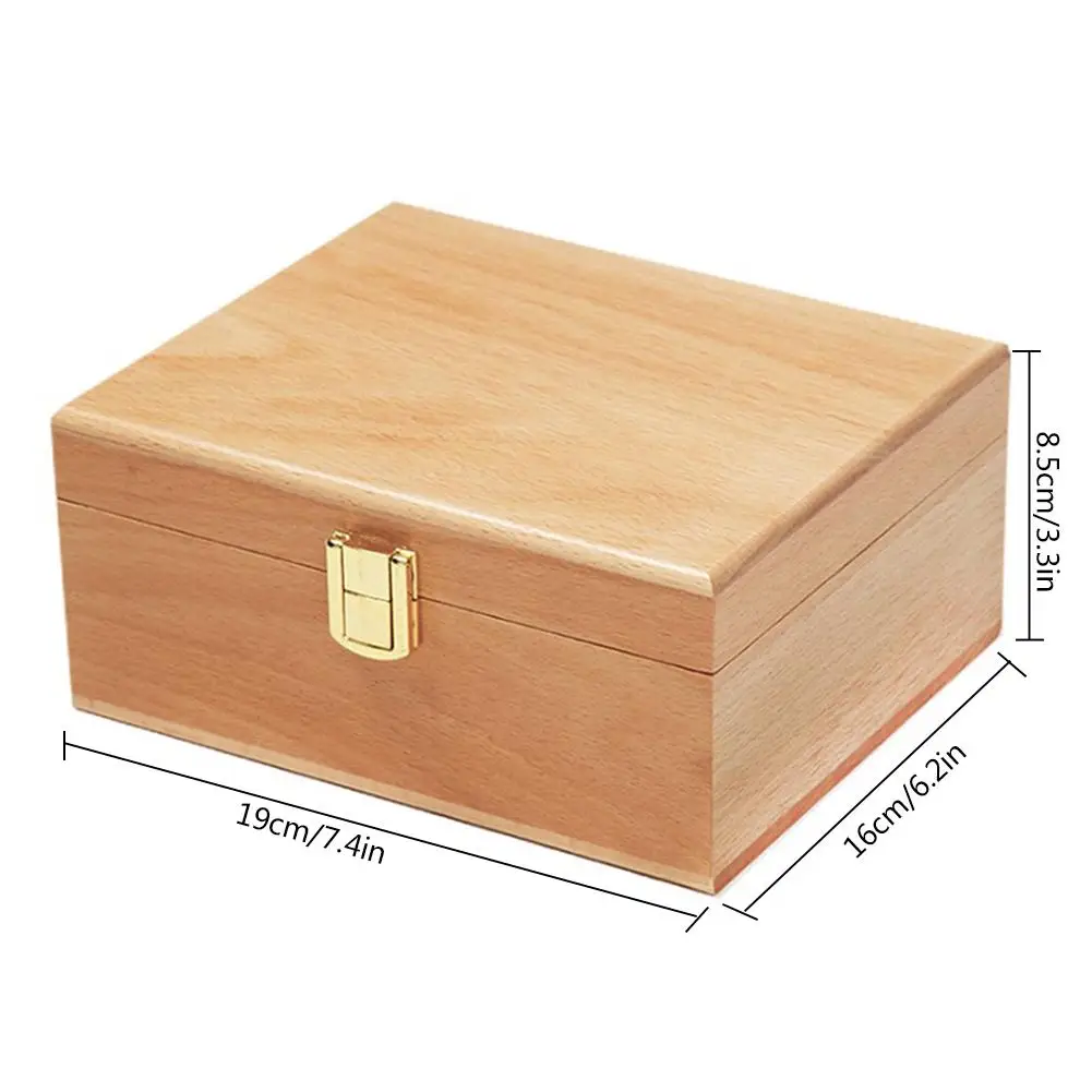 Большая деревянная коробка с откидной крышкой для хранения белая декоративные