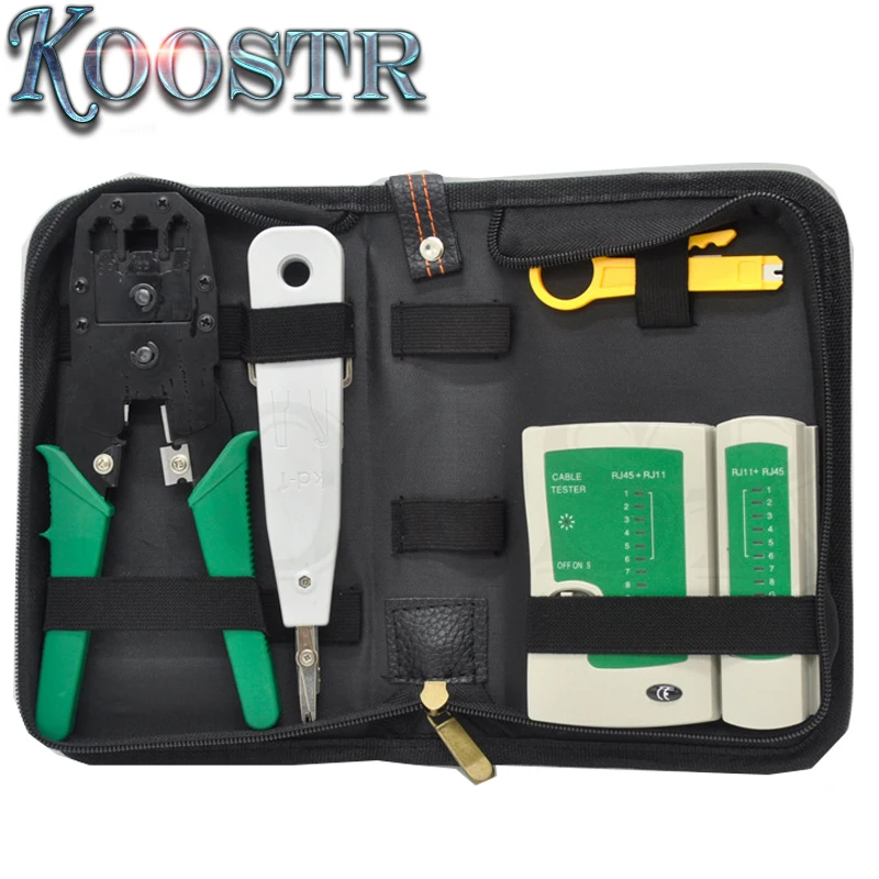 Тестер сетевого кабеля Ethernet обжимные инструменты для RJ45 5 шт./компл. пробойник RJ11