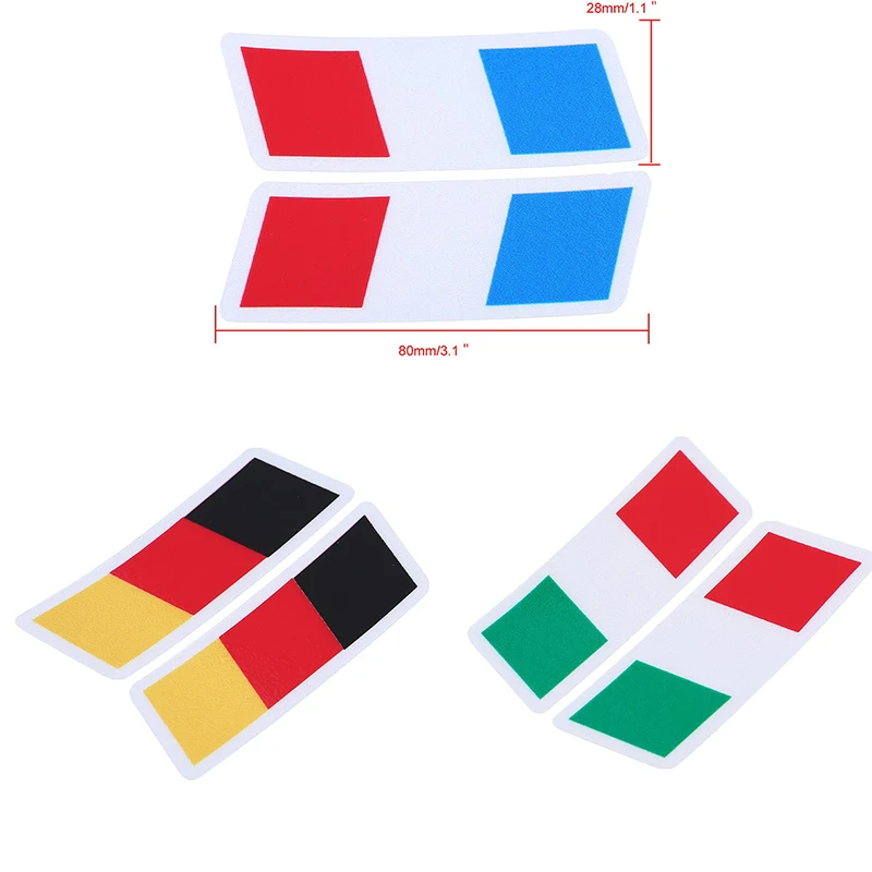 1 пара французский итальянский немецкий национальный флаг Стайлинг автомобиля