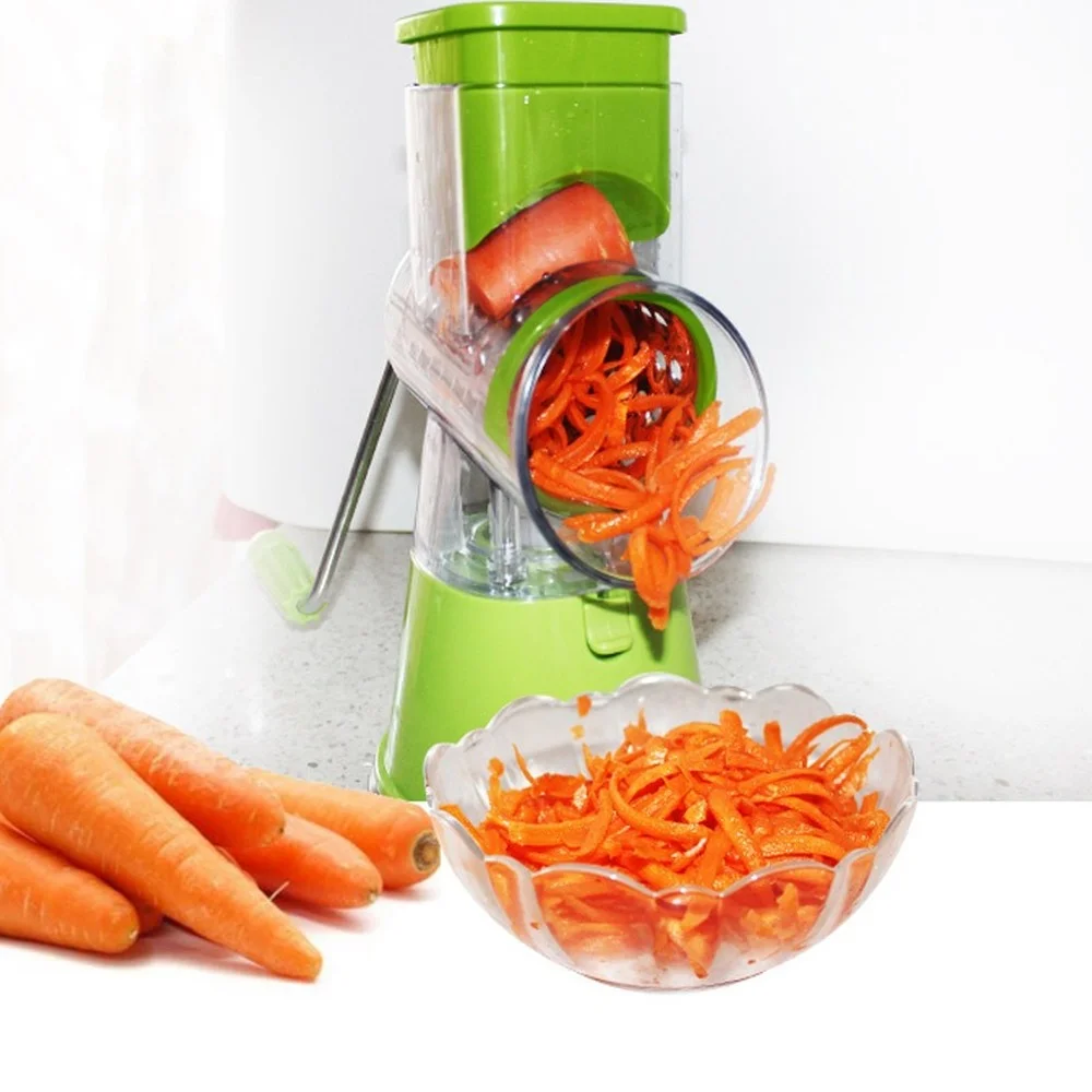 vegetable slicer potato carrot manual vegetable cutter stainless steel multifunctional grinder 3 in 1 round kitchen gadgets free global shipping