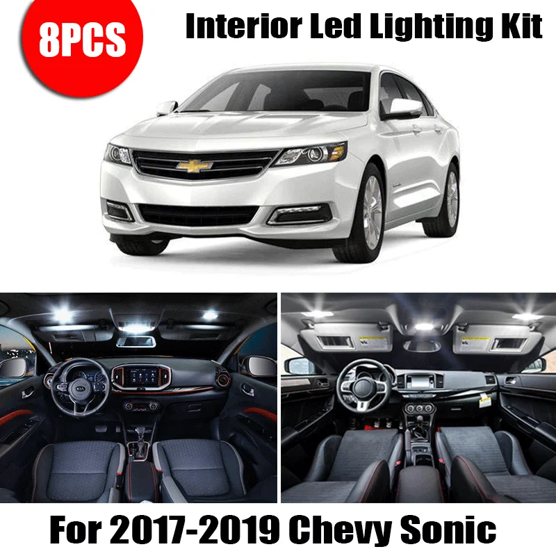 Автомобильные аксессуары для Chevy Sonic 2017 2018 2019 белый цвет без ошибок Canbus