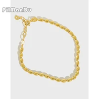 pilmandu s925 new design seed beads bracelets oval silver beads bracelets for women fine jewelry party gifts dropshipping