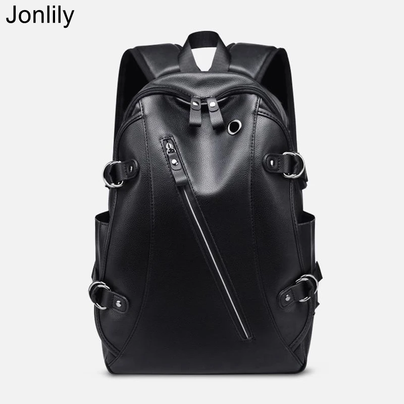 Мужской рюкзак Jonlily винтажный школьный с USB-портом для зарядки из искусственной