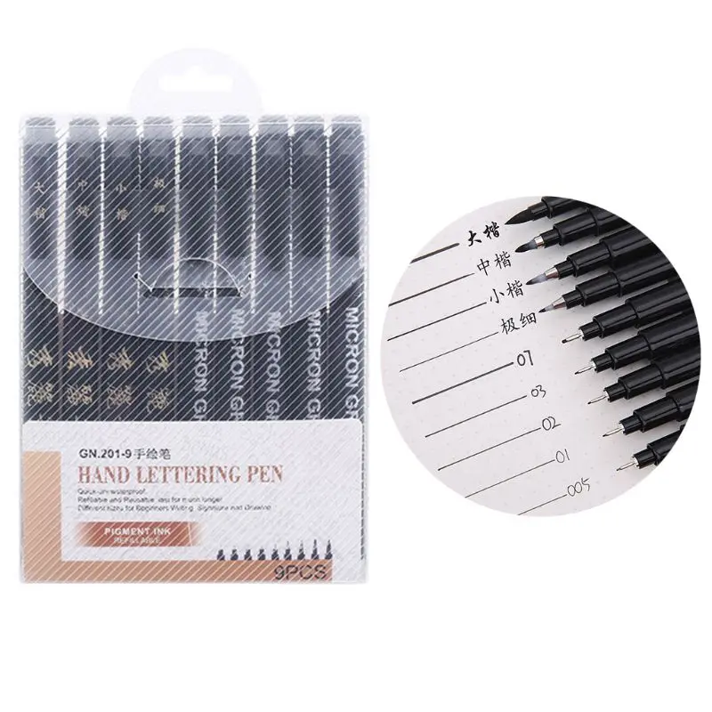 

1/4/6/9pcs Chinese Japanese Calligraphy Brush Pen Markers Art Writing Painting