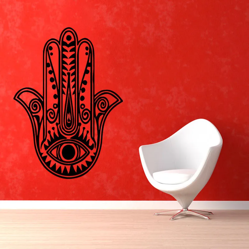 WJWY Hamsa ручные настенные наклейки мандалы Съемные Виниловые художественные
