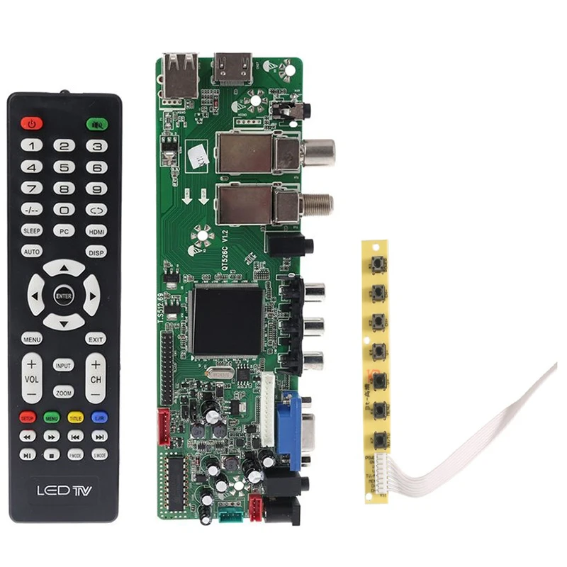 DVB-S2 DVB-T2 цифровой сигнал ATV клен драйвер ЖК-дисплей пульт дистанционного