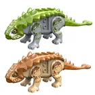 Динозавр Юрского периода, спинозавр, индоминус Рекс, Анкилозавр, парк мира, динозавр, строительные блоки, кирпичи сделай сам, сборные игрушки для детей, подарок