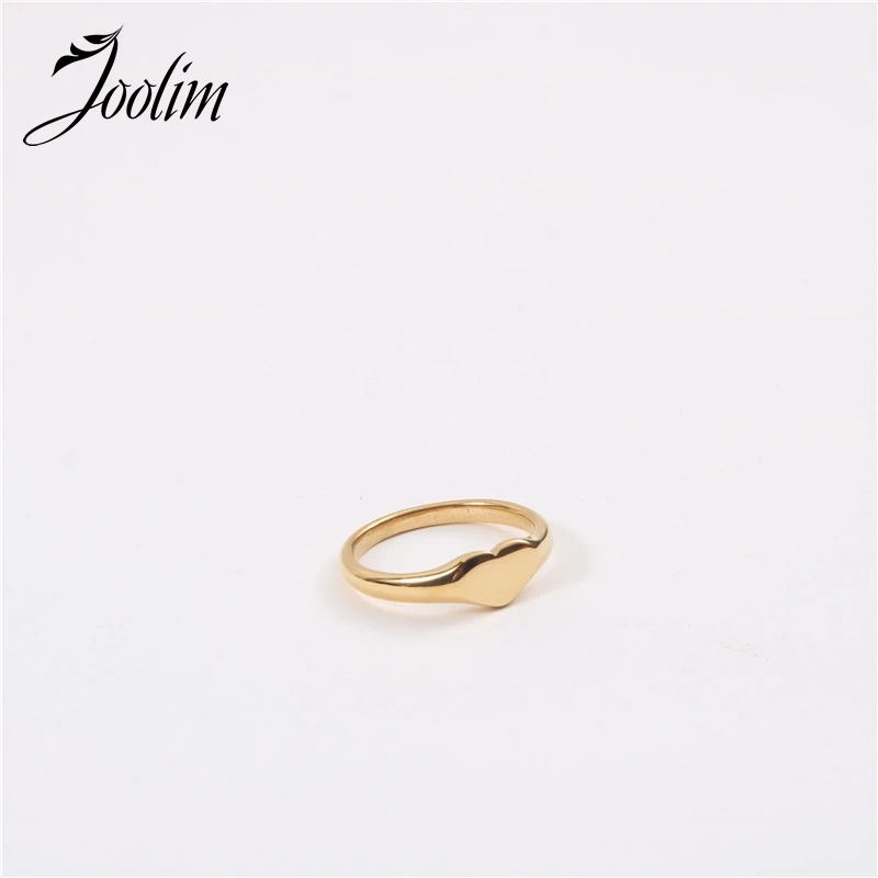 Высококачественные блестящие золотые кольца из нержавеющей стали с милым