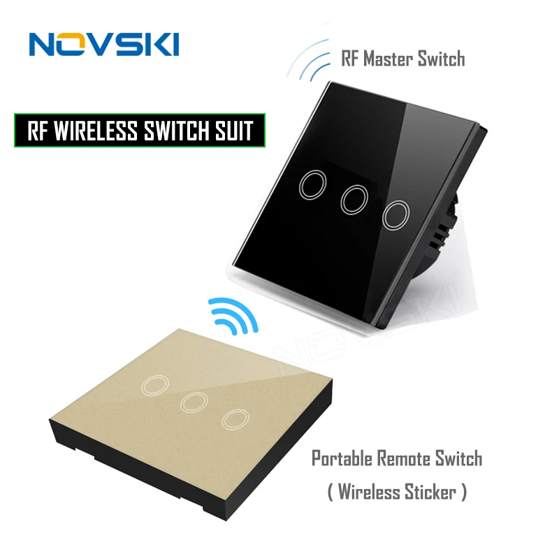 Умный сенсорный переключатель для ЕС/Великобритании Радиочастотный пульт