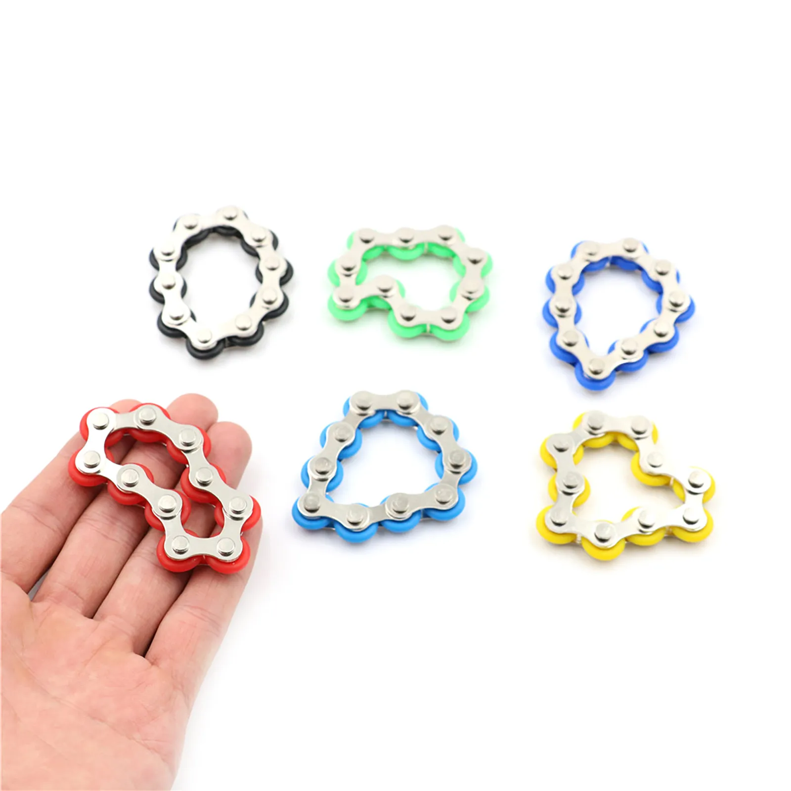

Roller Bike Chain Fidget Toy for kids or Adults Chain Stress Reducer Key Chain Fidget Toy for Autism ADD ADHD Sensory Kids