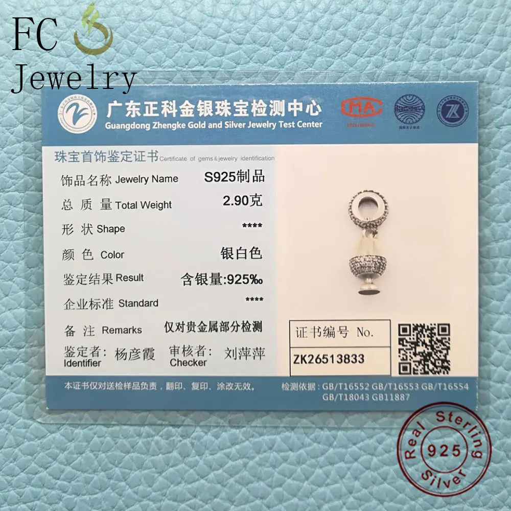 FC ювелирное изделие из стерлингового серебра 925 пробы с прозрачной чашкой