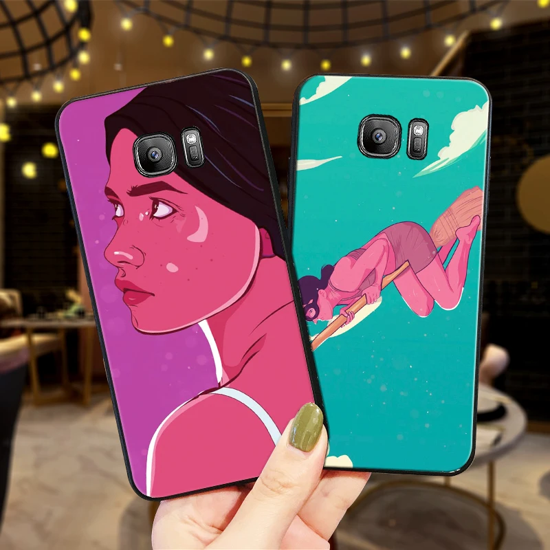 Яркая африканская Модная девушка для samsung A6 A7 A3 A5 A8 Plus A40 A50 A20 A10 A60 A70 2018 TPU мягкая