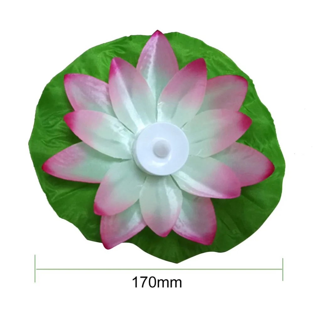 

3 Color LED Flood Light Artificial Lotus Floating Flower Shape Lamps For Outdoor Swimming Pool Wishing Party Supply