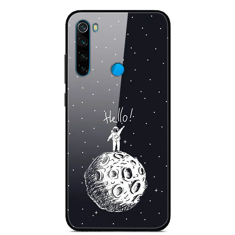 Для Xiaomi Redmi Note 8 чехол из закаленного стекла с печатным жестким чехлом для Xiaomi Redmi Note 8 Note8 чехол для Redmi Note 8 Pro Бампер - Цвет: 23