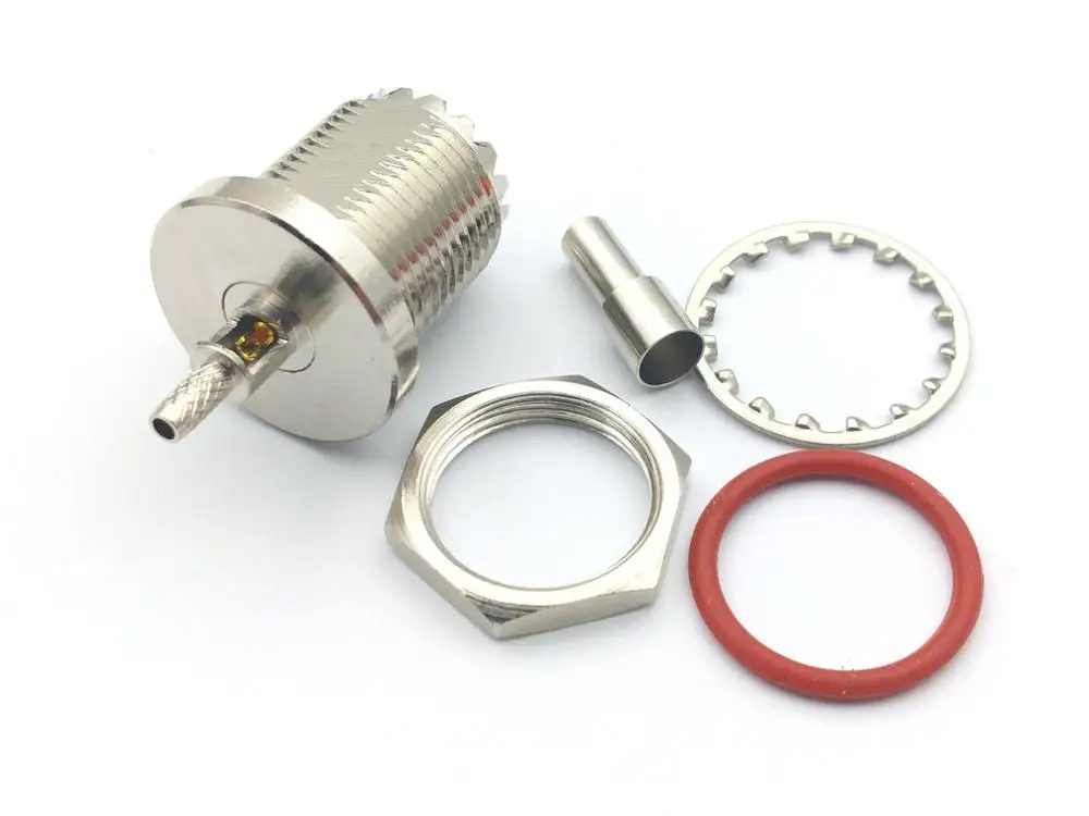 20 шт. медный UHF SO239 гнездовой разъем с гайкой для кабеля RG58 RG142 KSR/LMR195|Соединители| |