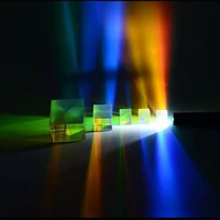 2pc science toys 34x34x36mm defective lens splitter prism cross dichroic x cube prism rgb combiner
