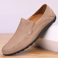 spring 2021 new korean version of all match genuine leather shoes mens peas shoes business trend fashion casual shoes
