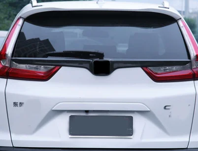 Carbon look Carbon fiber look gloss black Front Bumper Grill Strip Trim Cover bars for Honda CRV CR-V CRV Tail door trim - Цвет: Carbon look