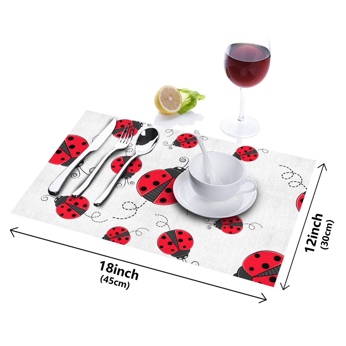 4 6 штук в партии комплект Коврики на стол красного цвета с принтом божья коровка
