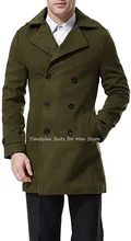 Veste décontractée pour homme, 1 pièce, bleu/vert/gris, manteau d'hiver, Blazer sur mesure, tenue de soirée, un seul manteau  (1)