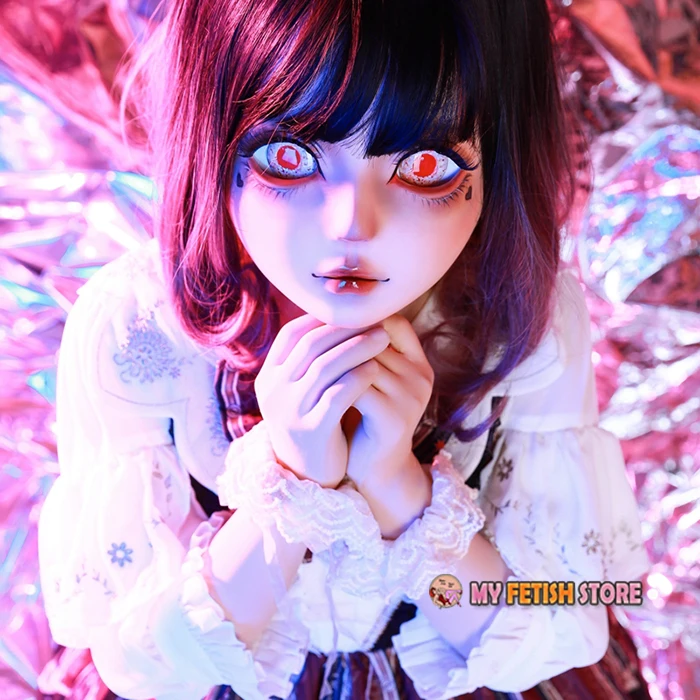 S10) HIDOLLS ручная работа женская девочка Смола половина головы Косплей Японская ролевая игра BJD кигуруми маска Трансвестит кукольная маска