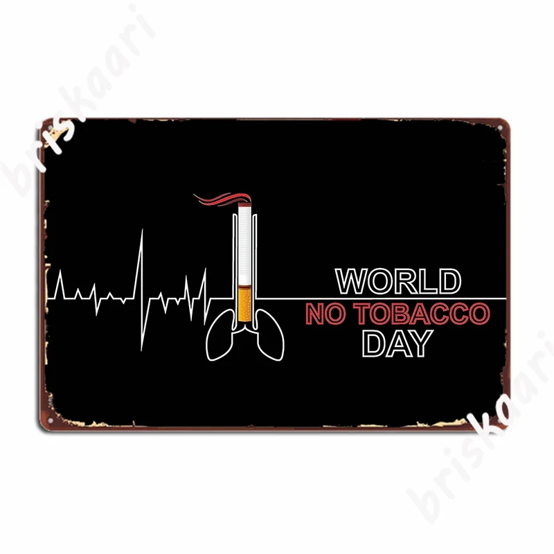 

Мировой день без табака, металлический знак, таблички, настенный винтажный фотопостер