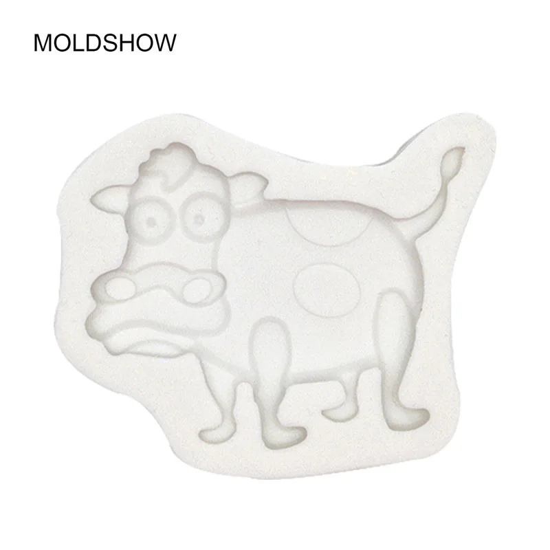 3D Милые молочные коровы крупного рогатого скота силиконовые формы форма для