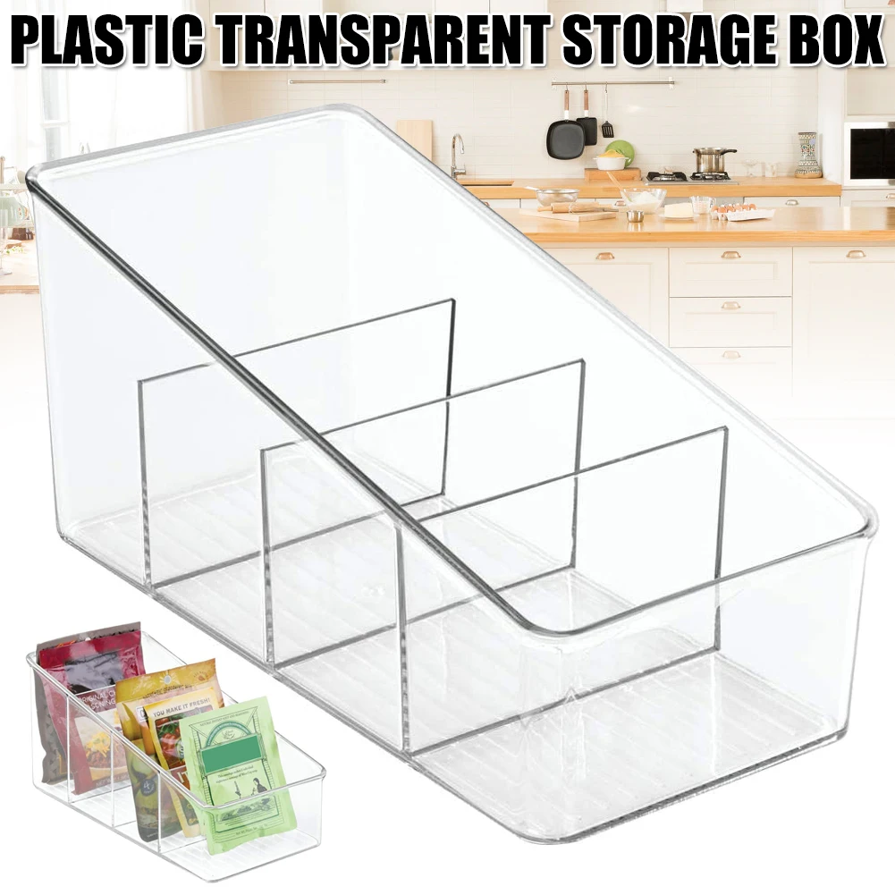 

Large Plastic Food Packet Organizer Caddy Storage Station for Kitchen Pantry Cabinet Countertop Holds Spice Pouches MOWA889