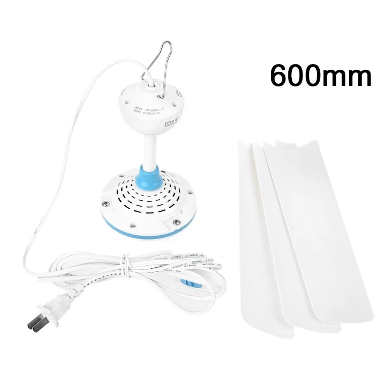 

220V 15.7 to 41 inch Silent Ceiling Fan Mute Electric Hanging Fan with Switch for Dining Living Room Home Bed Dormitory